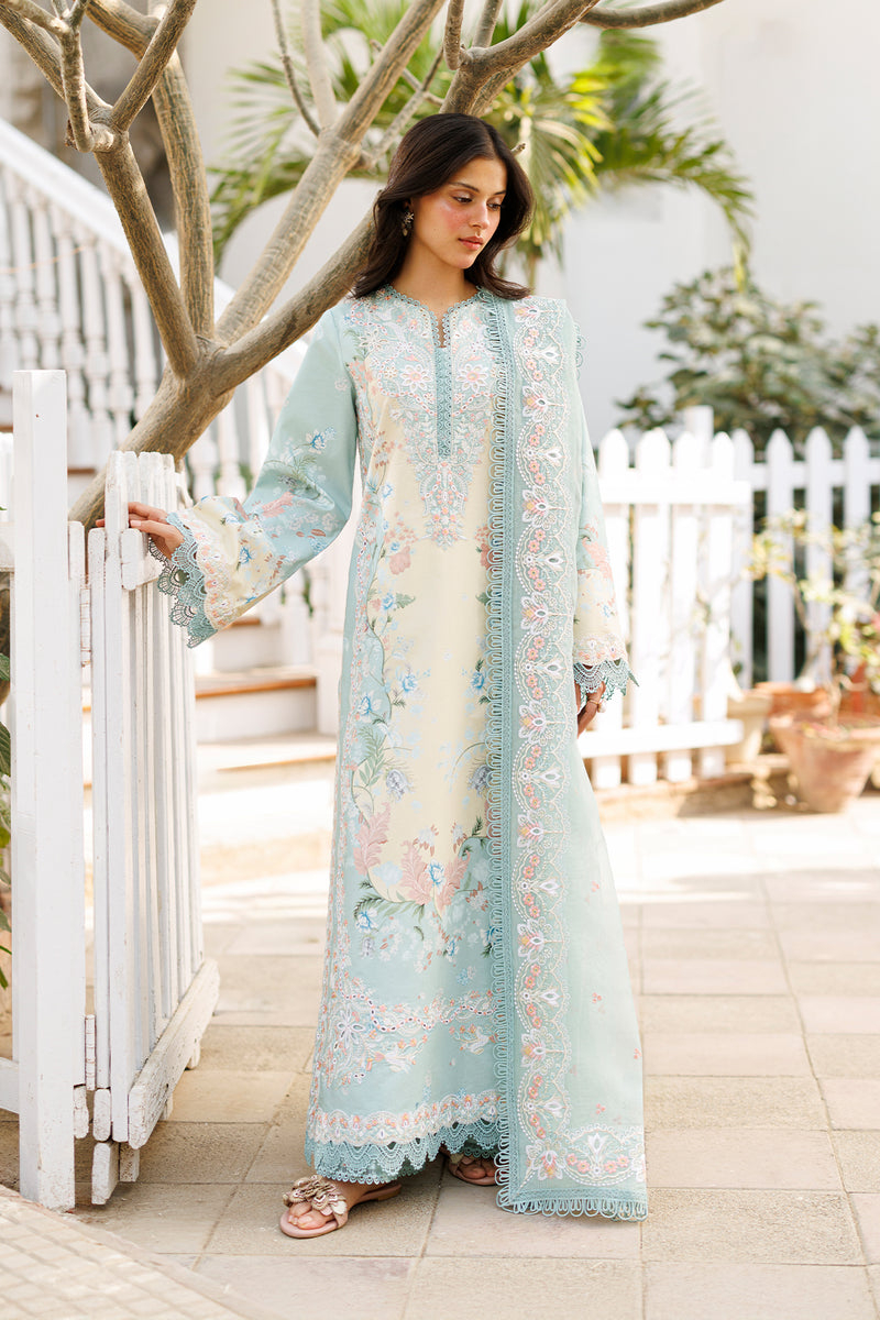 Afrozeh Selea pastel embroidered lawn suit
