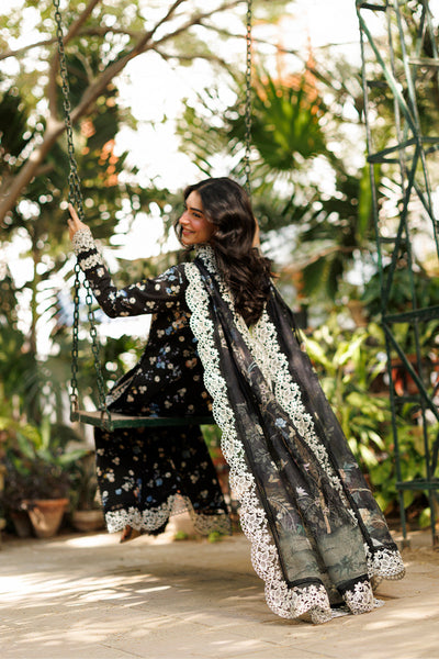 Afrozeh Nyrella black embroidered lawn suit, photo 5