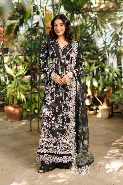 Afrozeh Nyrella black embroidered lawn suit