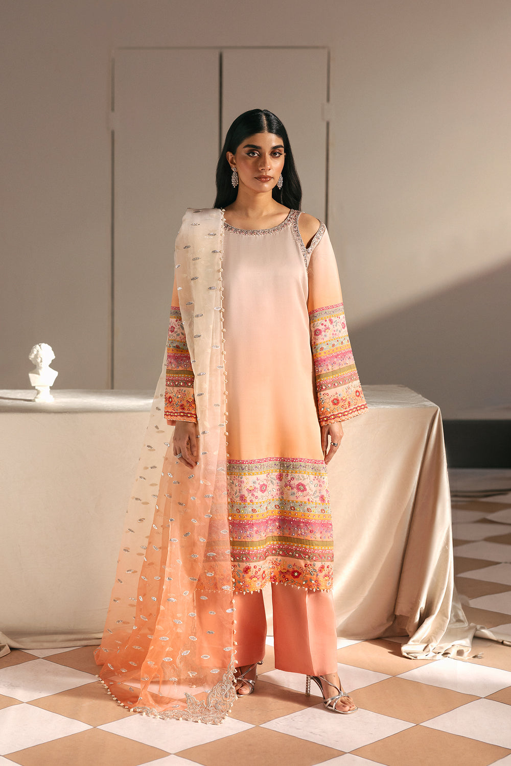 Afrozeh | Silk Muse 26 | Pearl Draped