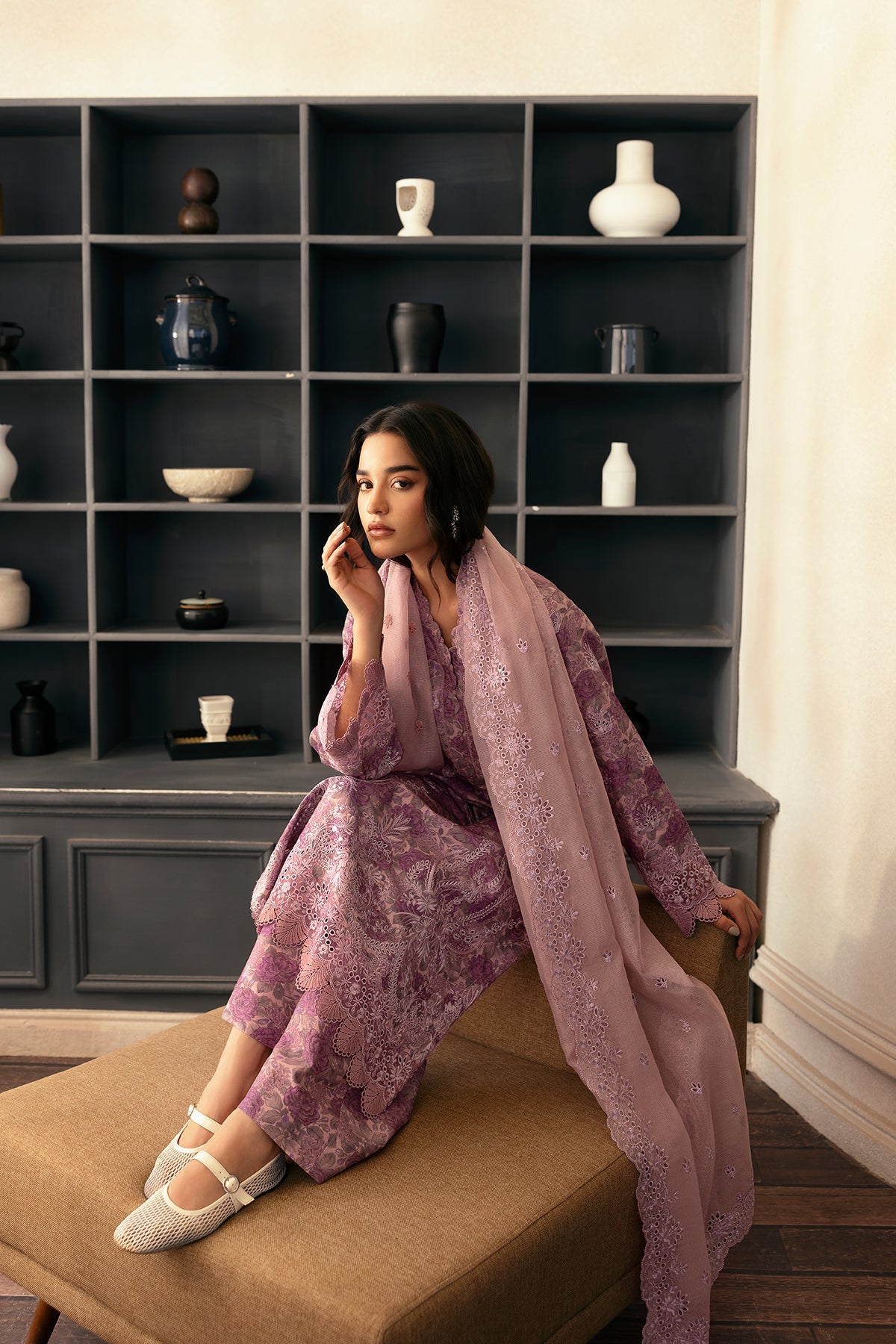 Afrozeh Rain Warmed embroidered lawn suit, photo 4