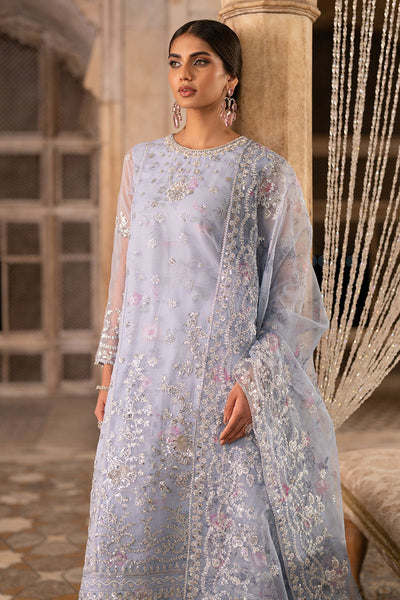 Cross Stitch | Wedding Pret | Amethyst Dusk-3PC Organza Embroidered Pret