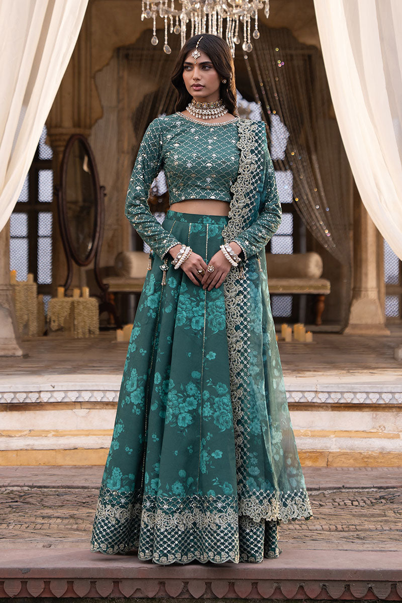 Cross Stitch | Wedding Pret | Sequin Grove-3PC Silk Embroidered Pret