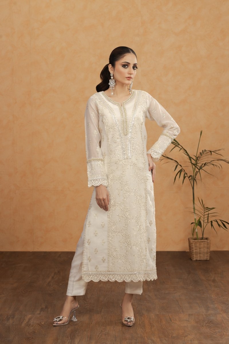 Panache | Pret | White Beauty -  Panache By Mona  - Original Designer Dress - House of Maryam