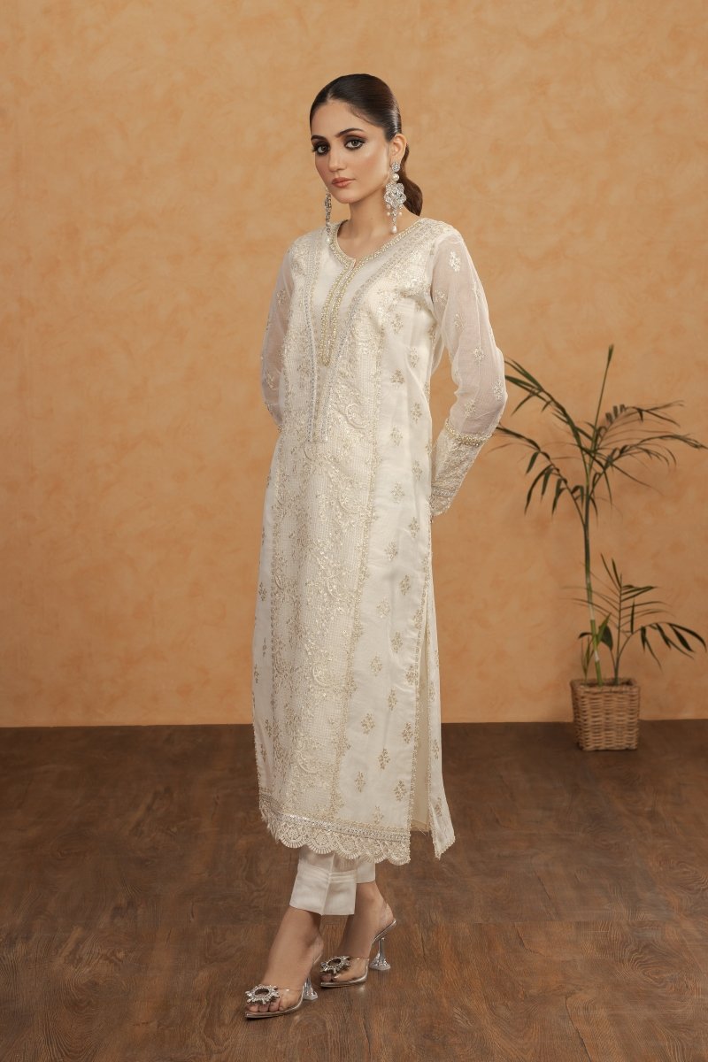 Panache | Pret | White Beauty -  Panache By Mona  - Original Designer Dress - House of Maryam