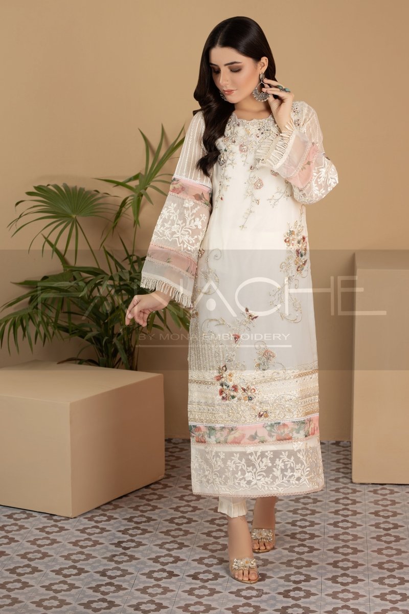 Panache | Pret | White Florence -  Panache By Mona  -  House of Maryam