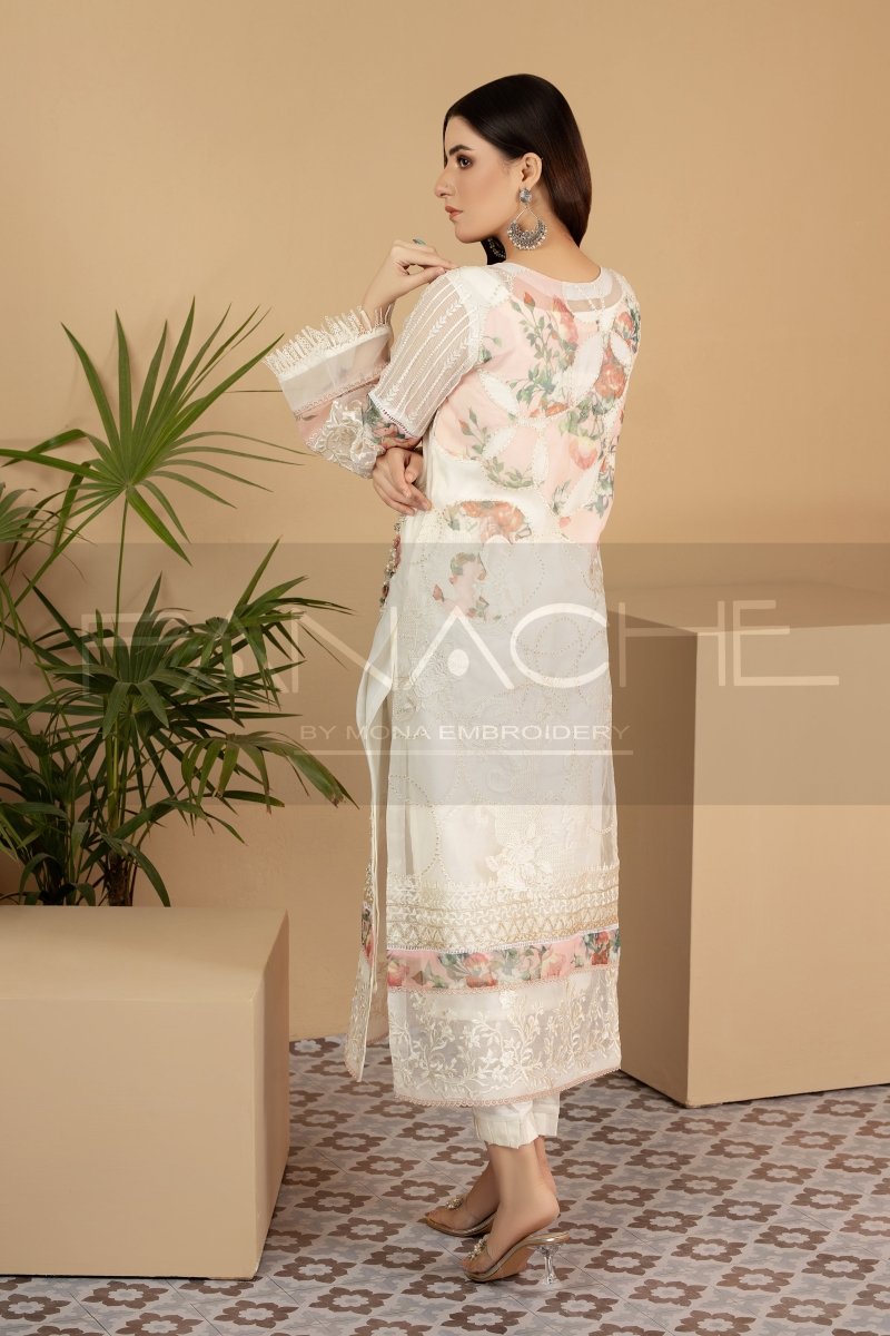 Panache | Pret | White Florence -  Panache By Mona  - Original Designer Dress - House of Maryam