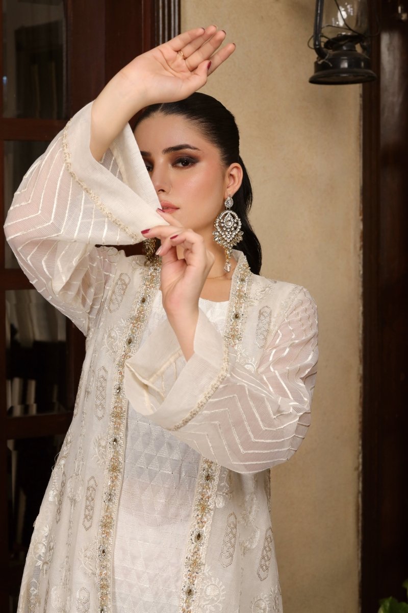Panache | Pret | White Grace -  Panache By Mona  - Original Designer Dress - House of Maryam