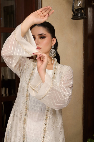 Panache | Pret | White Grace -  Panache By Mona  - Original Designer Dress - House of Maryam
