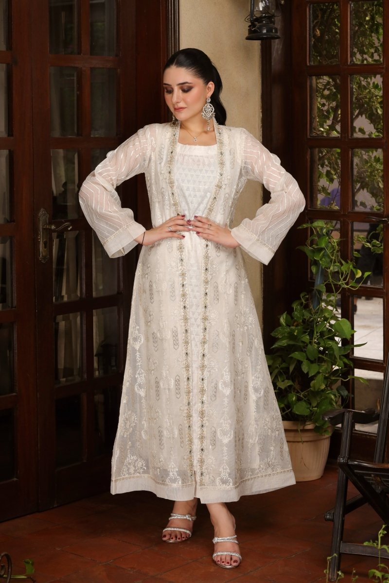 Panache | Pret | White Grace -  Panache By Mona  - Original Designer Dress - House of Maryam