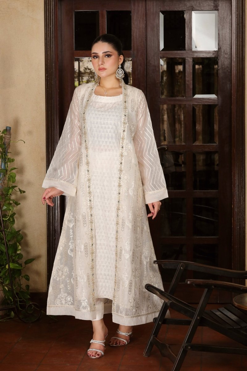 Panache | Pret | White Grace -  Panache By Mona  - Original Designer Dress - House of Maryam
