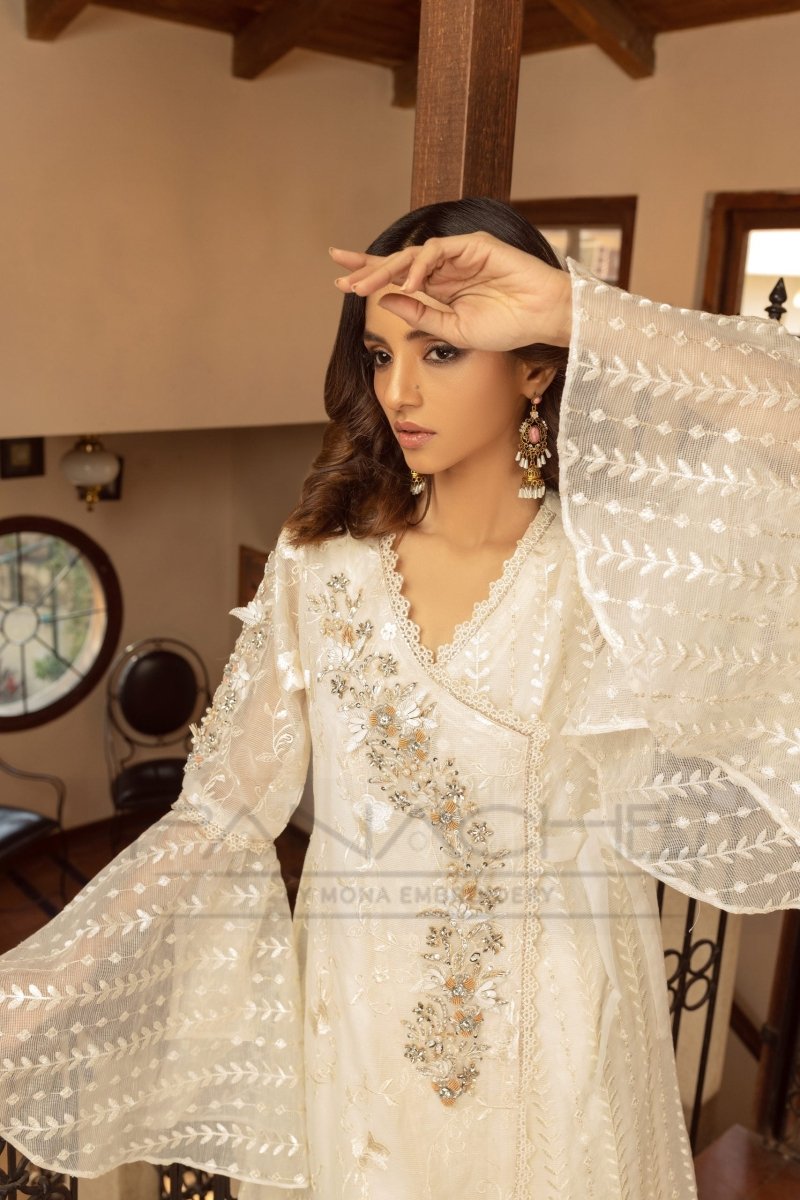 Panache | Pret | White Mystique -  Panache By Mona  - Original Designer Dress - House of Maryam