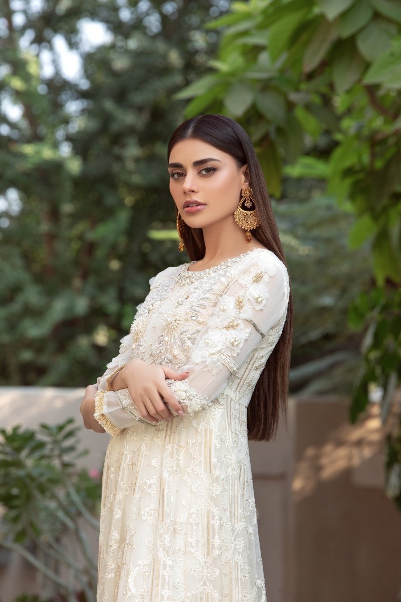 Panache | Pret | White Sparkle -  Panache By Mona  - Original Designer Dress - House of Maryam