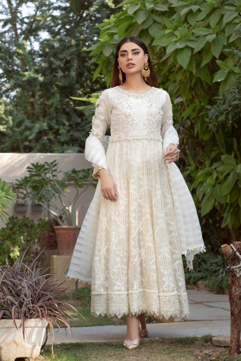 Panache | Pret | White Sparkle -  Panache By Mona  - Original Designer Dress - House of Maryam
