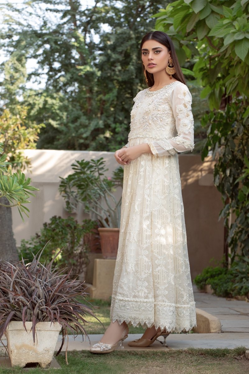 Panache | Pret | White Sparkle -  Panache By Mona  - Original Designer Dress - House of Maryam