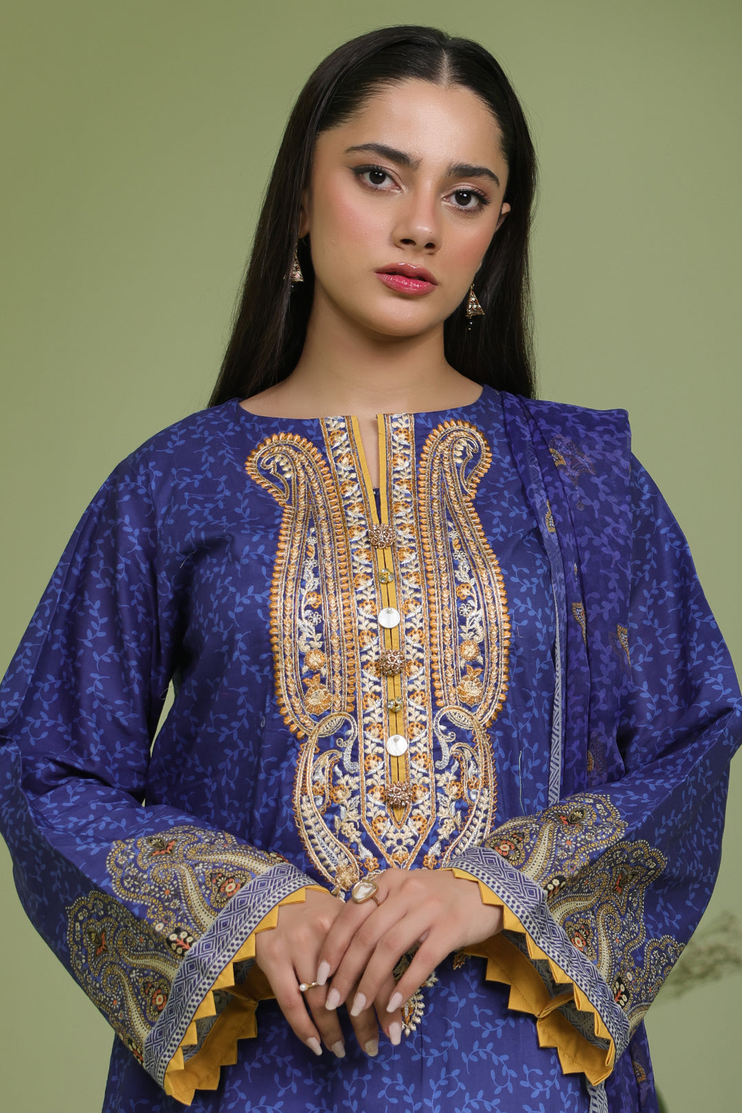 Zellbury | Unstitched 2 Piece Lawn | Embroidered Shirt Dupatta - 1688 -  Zellbury Women Essential Unstitched - Original Designer Dress - House of Maryam