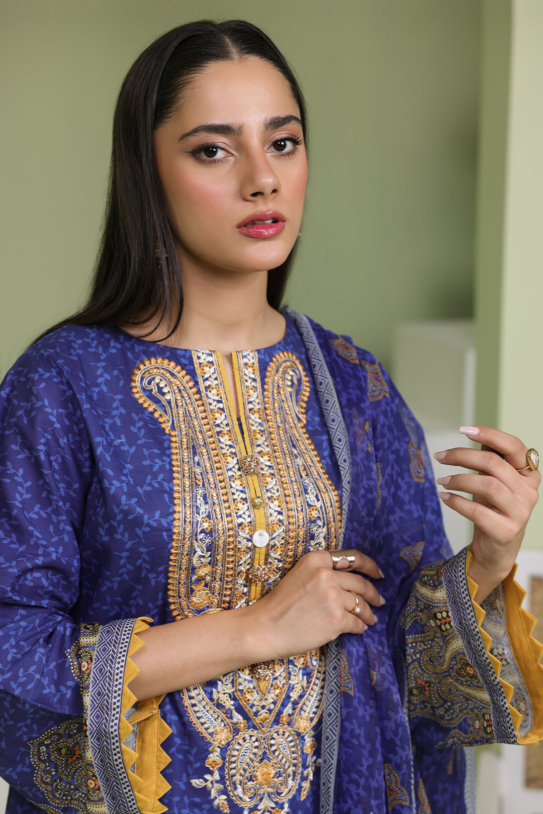 Zellbury | Unstitched 2 Piece Lawn | Embroidered Shirt Dupatta - 1688 -  Zellbury Women Essential Unstitched - Original Designer Dress - House of Maryam