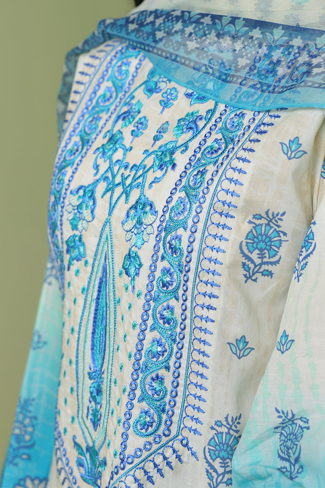 Zellbury | Unstitched 2 Piece Lawn | Embroidered Shirt Dupatta - 1694 -  Zellbury Women Essential Unstitched - Original Designer Dress - House of Maryam