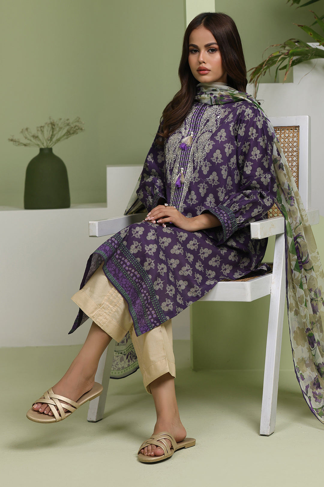 Zellbury | Unstitched 2 Piece Lawn | Embroidered Shirt Dupatta - 1695 -  Zellbury Women Essential Unstitched - Original Designer Dress - House of Maryam