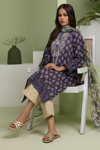 Zellbury | Unstitched 2 Piece Lawn | Embroidered Shirt Dupatta - 1695 -  Zellbury Women Essential Unstitched - Original Designer Dress - House of Maryam