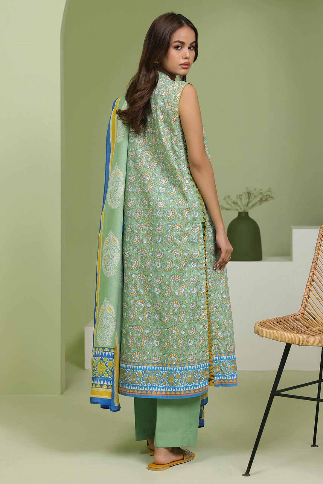 Zellbury | Unstitched 3 Piece Lawn | Shirt Shalwar Dupatta - 1419 -  Zellbury Women Essential Unstitched - Original Designer Dress - House of Maryam