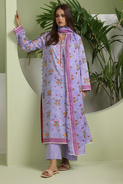 Zellbury | Unstitched 3 Piece Lawn | Shirt Shalwar Dupatta - 1420 -  Zellbury Women Essential Unstitched - Original Designer Dress - House of Maryam