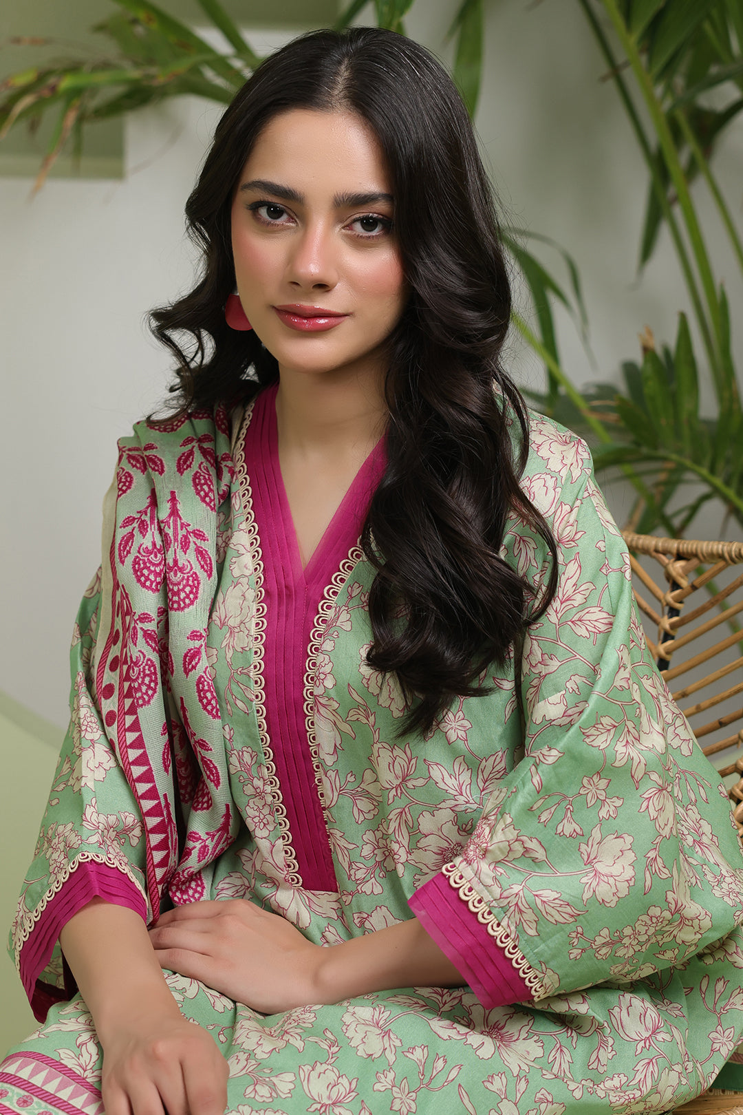 Zellbury | Unstitched 3 Piece Lawn | Shirt Shalwar Dupatta - 1502 -  Zellbury Women Essential Unstitched - Original Designer Dress - House of Maryam