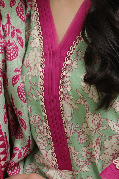 Zellbury | Unstitched 3 Piece Lawn | Shirt Shalwar Dupatta - 1502 -  Zellbury Women Essential Unstitched - Original Designer Dress - House of Maryam