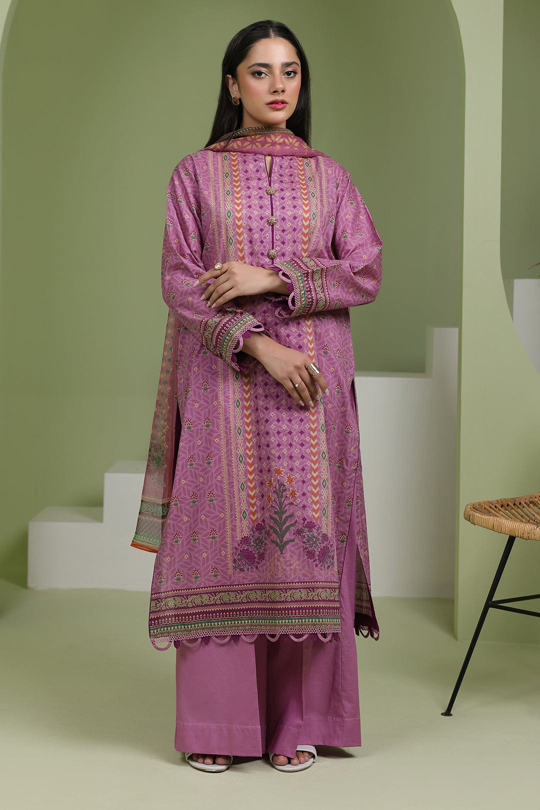 Zellbury | Unstitched 3 Piece Lawn | Shirt Shalwar Dupatta - 1718 -  Zellbury Women Essential Unstitched - Original Designer Dress - House of Maryam