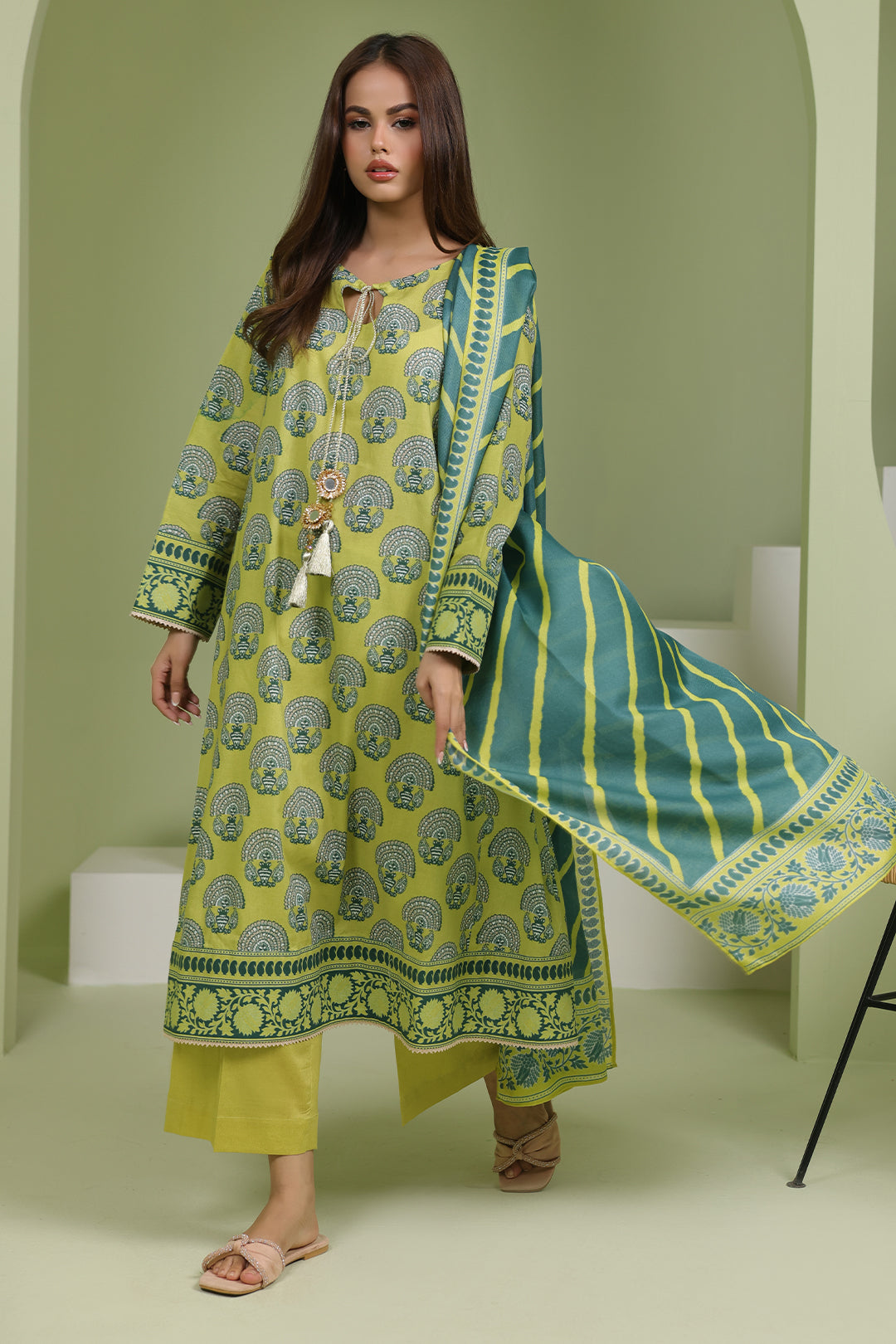 Zellbury | Unstitched 3 Piece Lawn | Shirt Shalwar Dupatta - 1720 -  Zellbury Women Essential Unstitched - Original Designer Dress - House of Maryam
