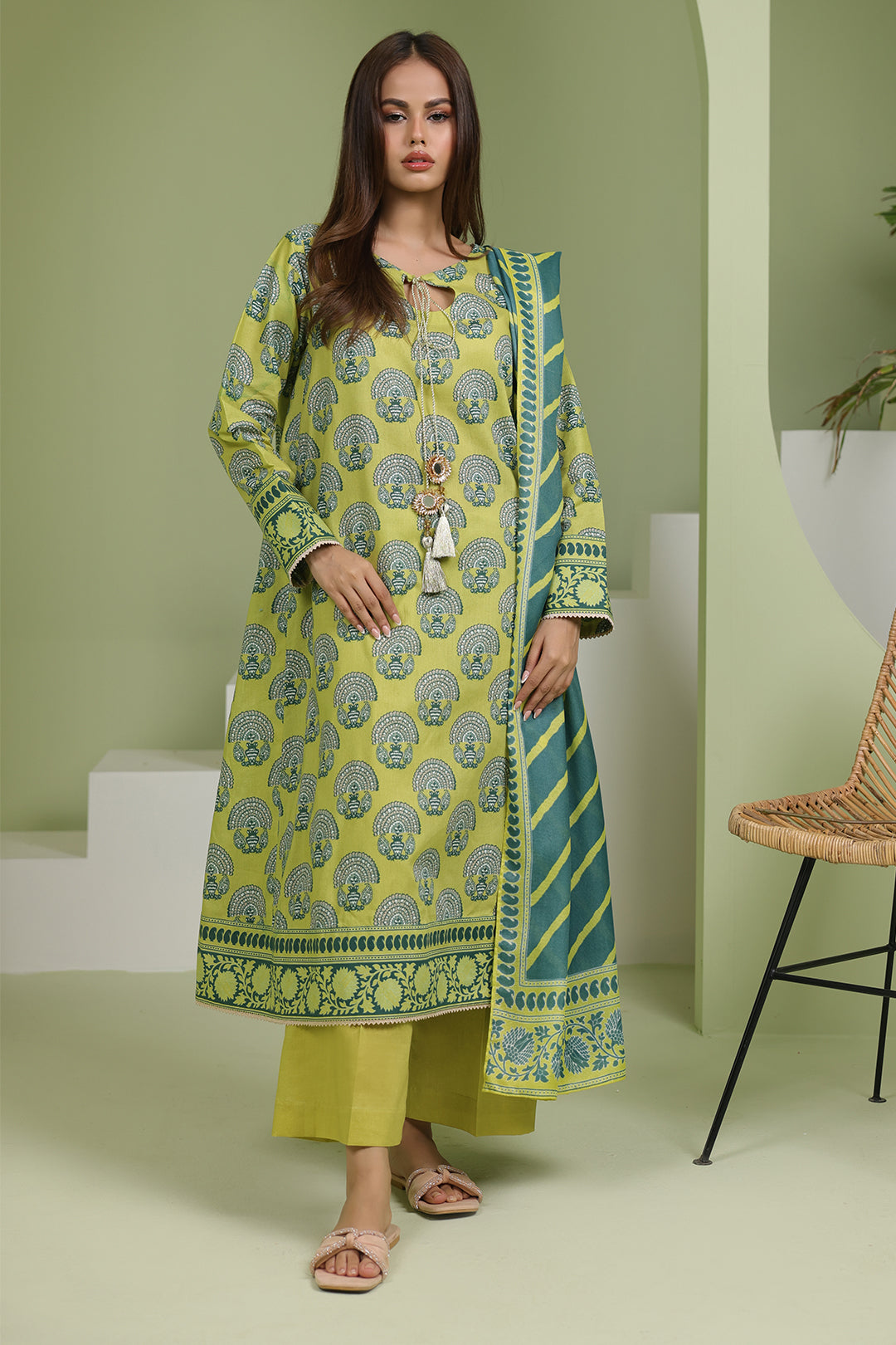 Zellbury | Unstitched 3 Piece Lawn | Shirt Shalwar Dupatta - 1720 -  Zellbury Women Essential Unstitched - Original Designer Dress - House of Maryam