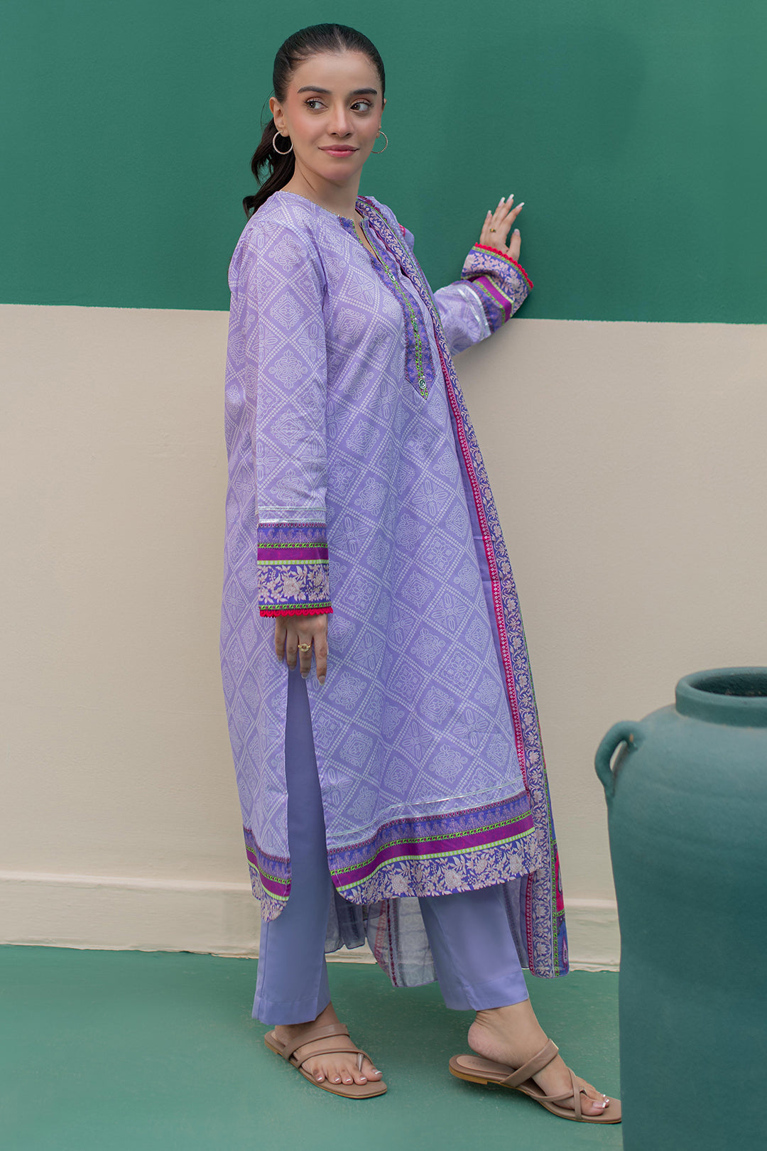 Zellbury | Summer Pret | Kurta Dupatta Trouser - 2828 -  Zellbury Women Essential Pret - Original Designer Dress - House of Maryam
