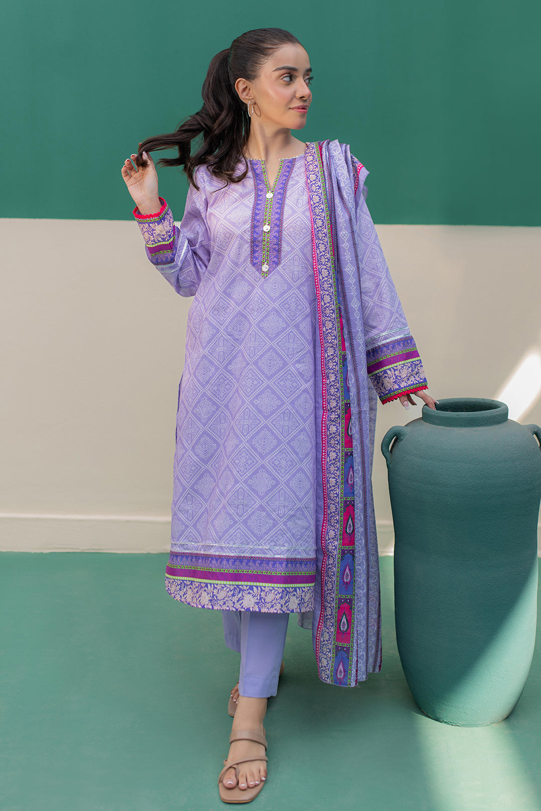 Zellbury | Summer Pret | Kurta Dupatta Trouser - 2828 -  Zellbury Women Essential Pret - Original Designer Dress - House of Maryam