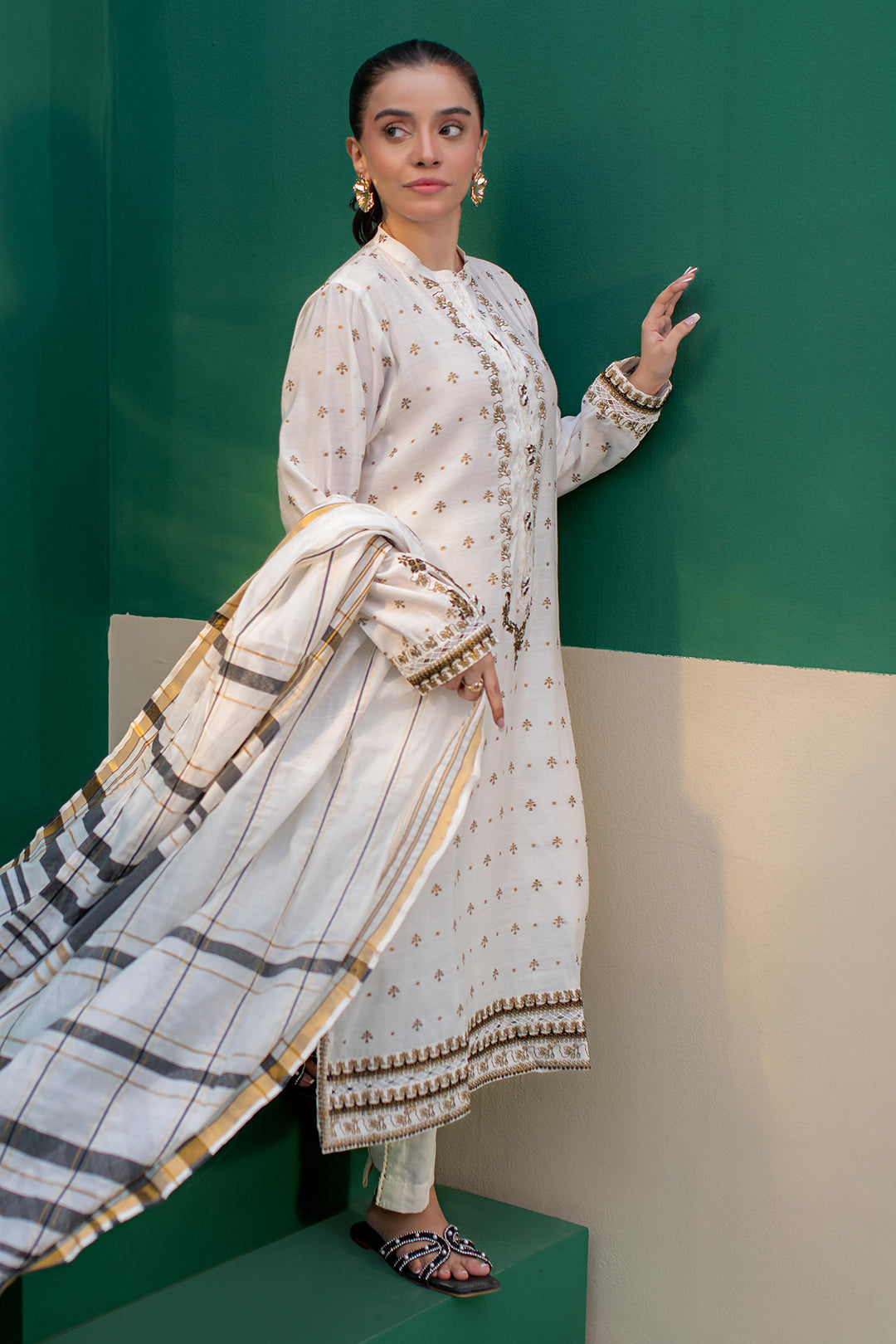 Zellbury | Summer Pret | Embroidered Kurta Dupatta - 1978 -  Zellbury Women Signature Pret - Original Designer Dress - House of Maryam