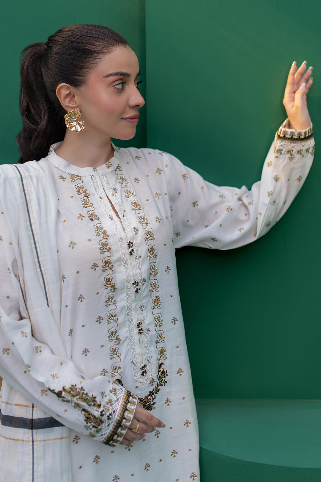 Zellbury | Summer Pret | Embroidered Kurta Dupatta - 1978 -  Zellbury Women Signature Pret - Original Designer Dress - House of Maryam