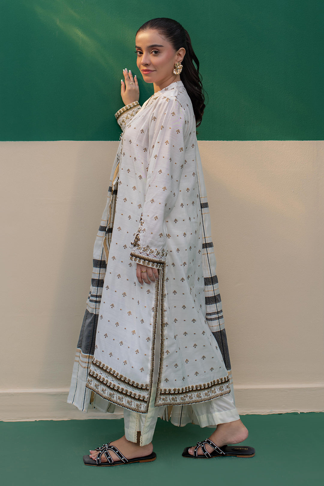 Zellbury | Summer Pret | Embroidered Kurta Dupatta - 1978 -  Zellbury Women Signature Pret - Original Designer Dress - House of Maryam
