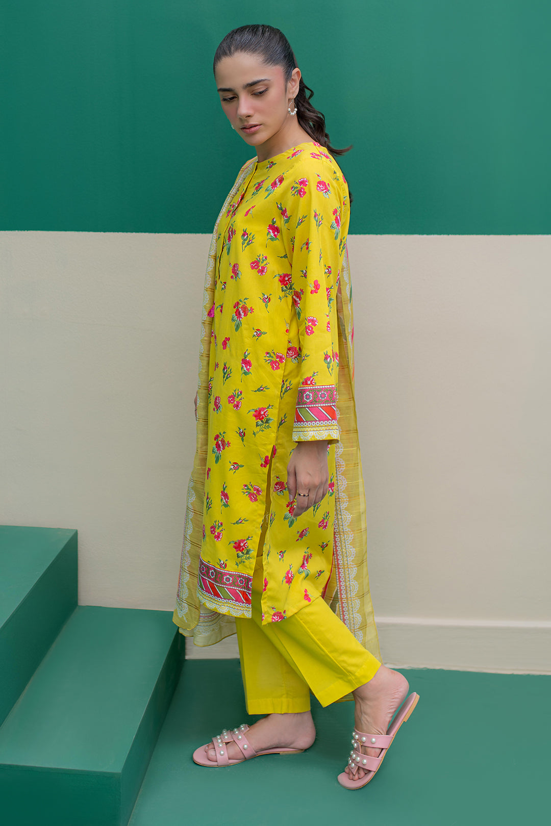 Zellbury | Summer Pret | Kurta Dupatta Trouser - 2111 -  Zellbury Women Essential Pret - Original Designer Dress - House of Maryam