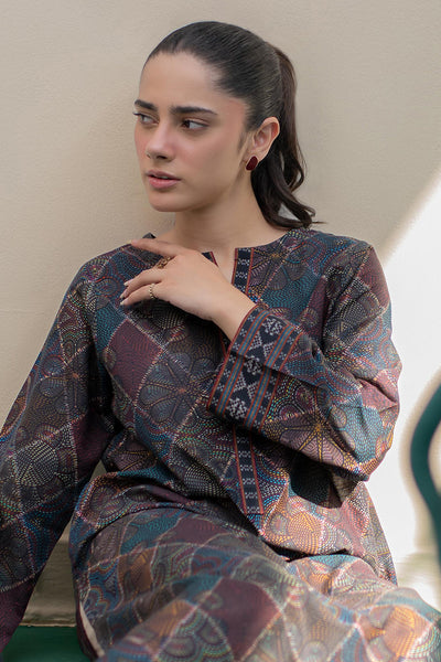 Zellbury | Winter Pret | Kurta - 3042 -  Zellbury Women Essential Pret - Original Designer Dress - House of Maryam