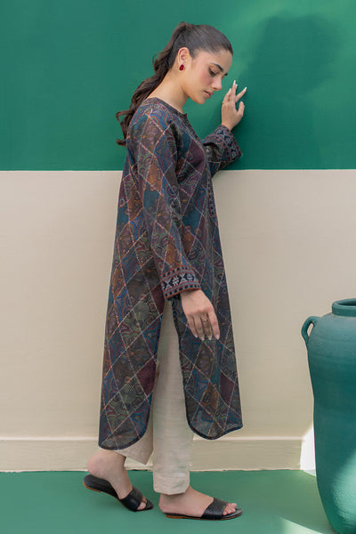 Zellbury | Winter Pret | Kurta - 3042 -  Zellbury Women Essential Pret - Original Designer Dress - House of Maryam