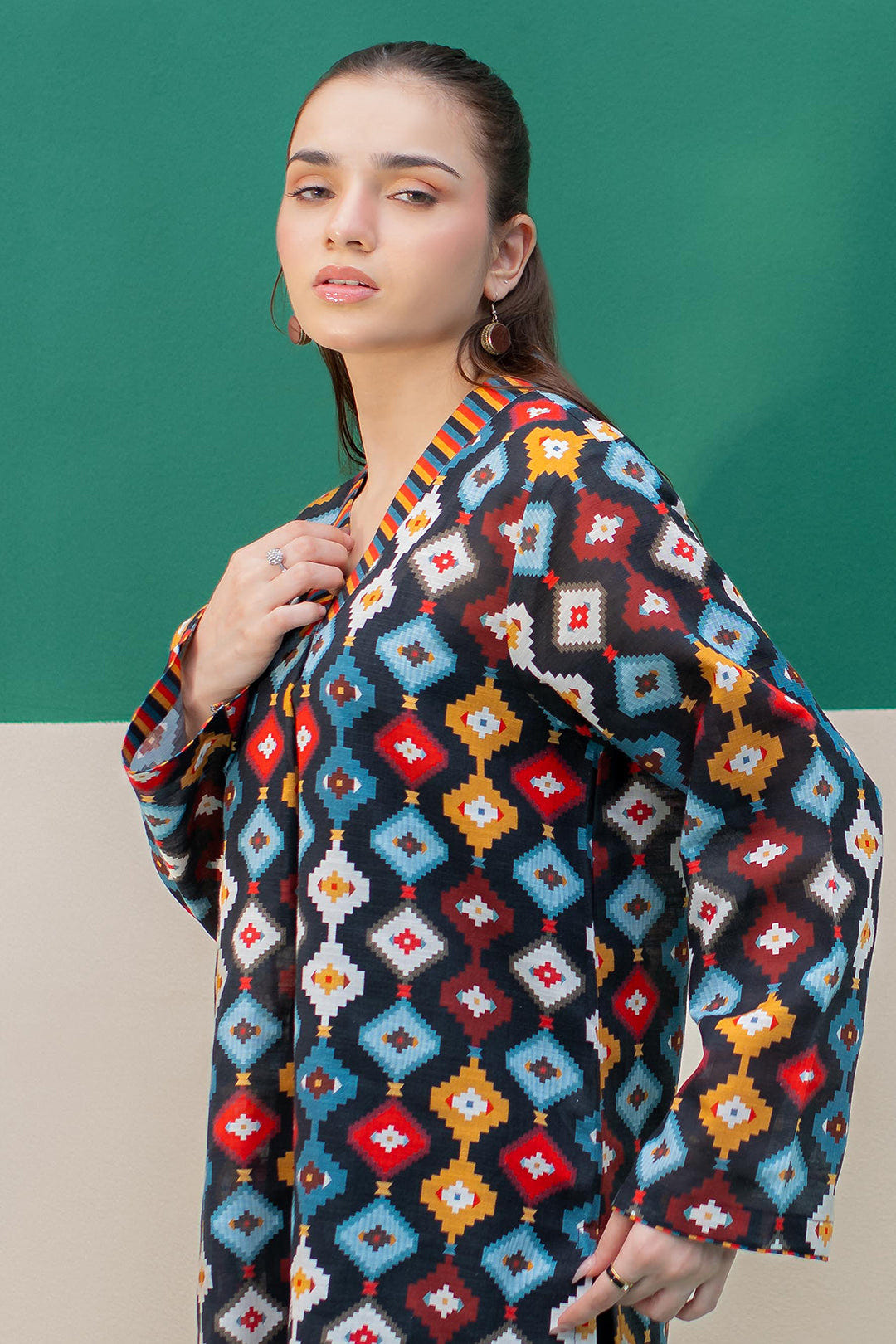 Zellbury | Winter Pret | Kurta - 3091 -  Zellbury Women Essential Pret - Original Designer Dress - House of Maryam