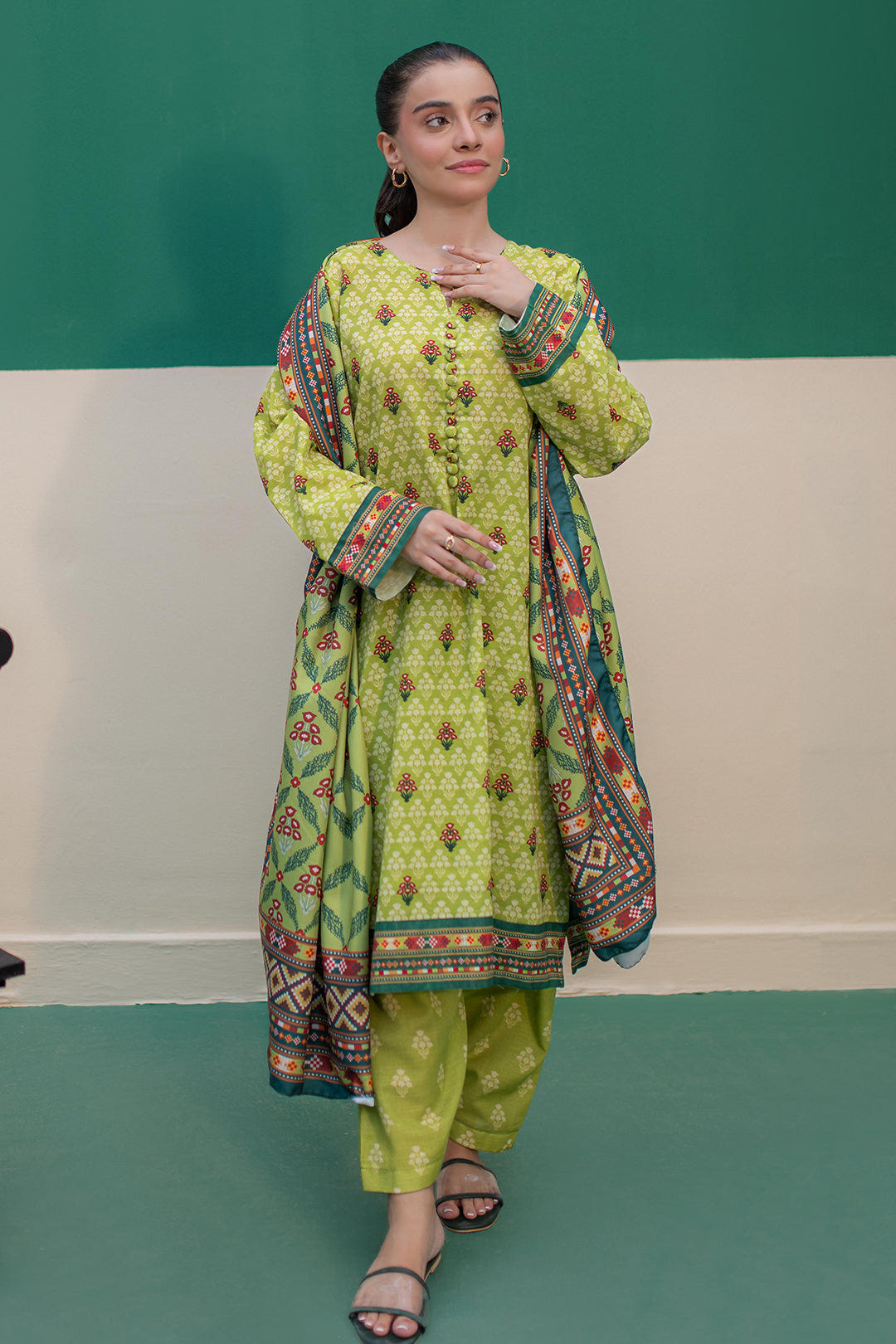 Zellbury | Winter Pret | Kurta Shawl Trouser - 2943 -  Zellbury Women Essential Pret - Original Designer Dress - House of Maryam