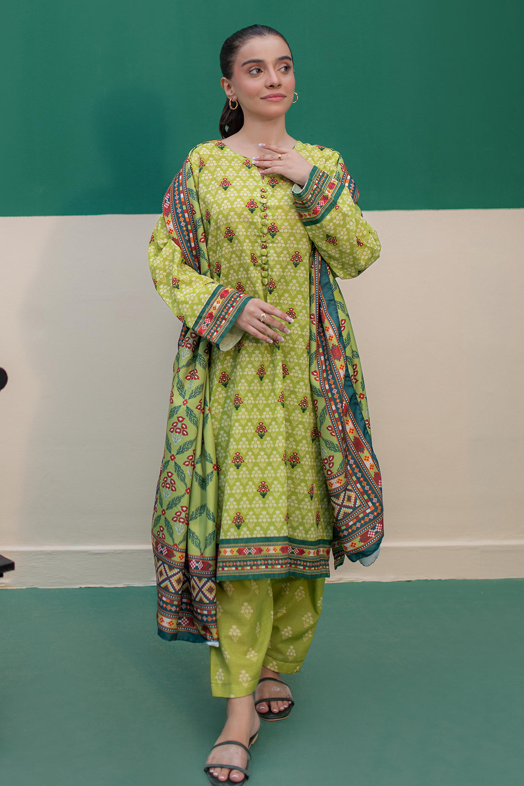 Zellbury | Winter Pret | Kurta Shawl Trouser - 2943 -  Zellbury Women Essential Pret - Original Designer Dress - House of Maryam