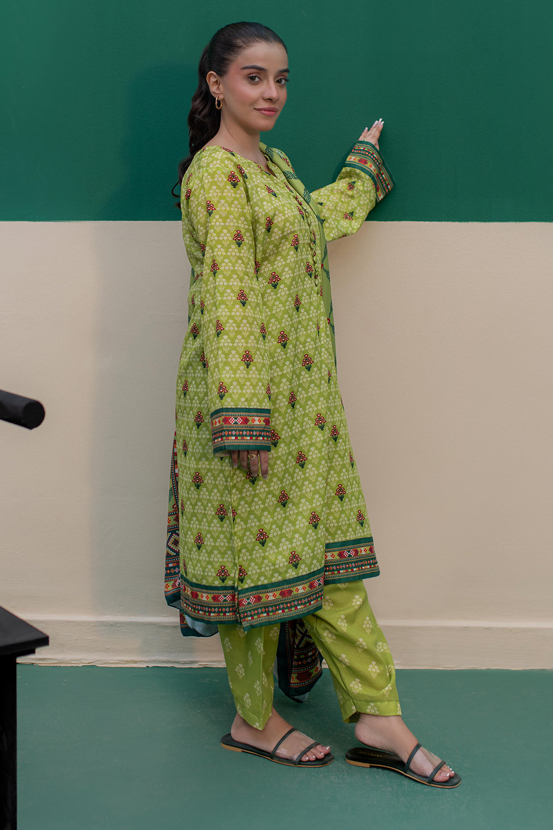 Zellbury | Winter Pret | Kurta Shawl Trouser - 2943 -  Zellbury Women Essential Pret - Original Designer Dress - House of Maryam