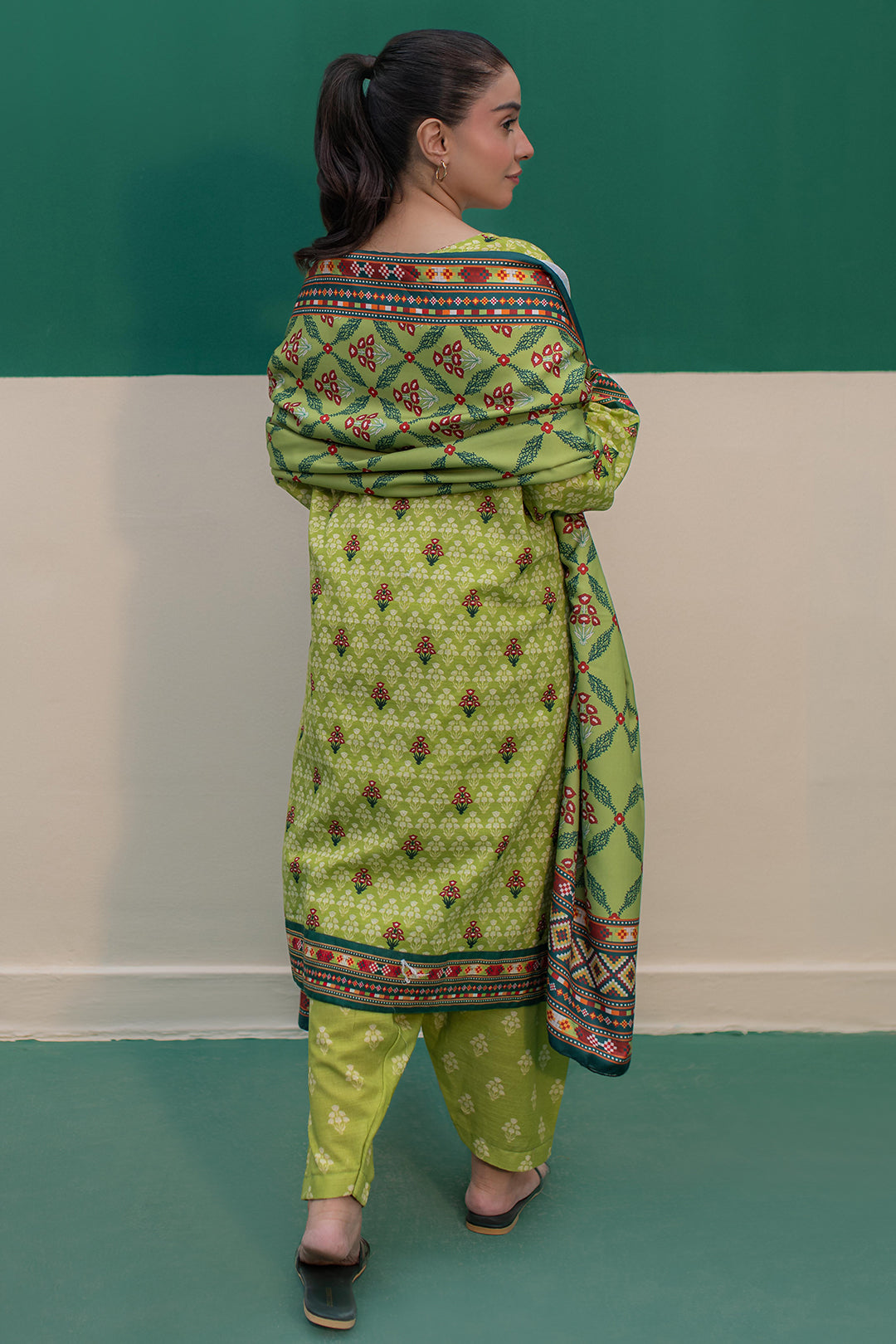 Zellbury | Winter Pret | Kurta Shawl Trouser - 2943 -  Zellbury Women Essential Pret - Original Designer Dress - House of Maryam