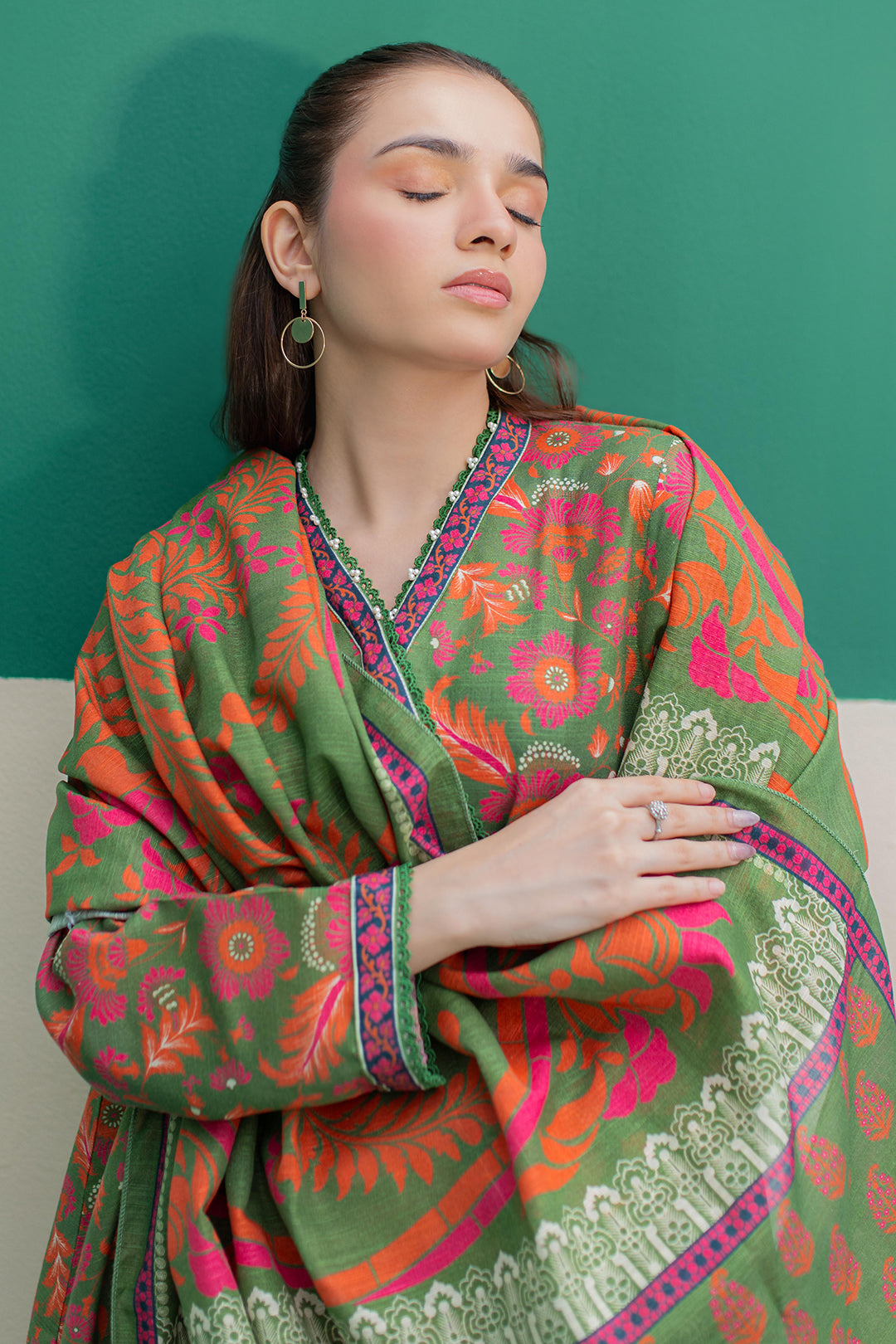 Zellbury | Winter Pret | Kurta Dupatta Trouser - 3088 -  Zellbury Women Essential Pret - Original Designer Dress - House of Maryam