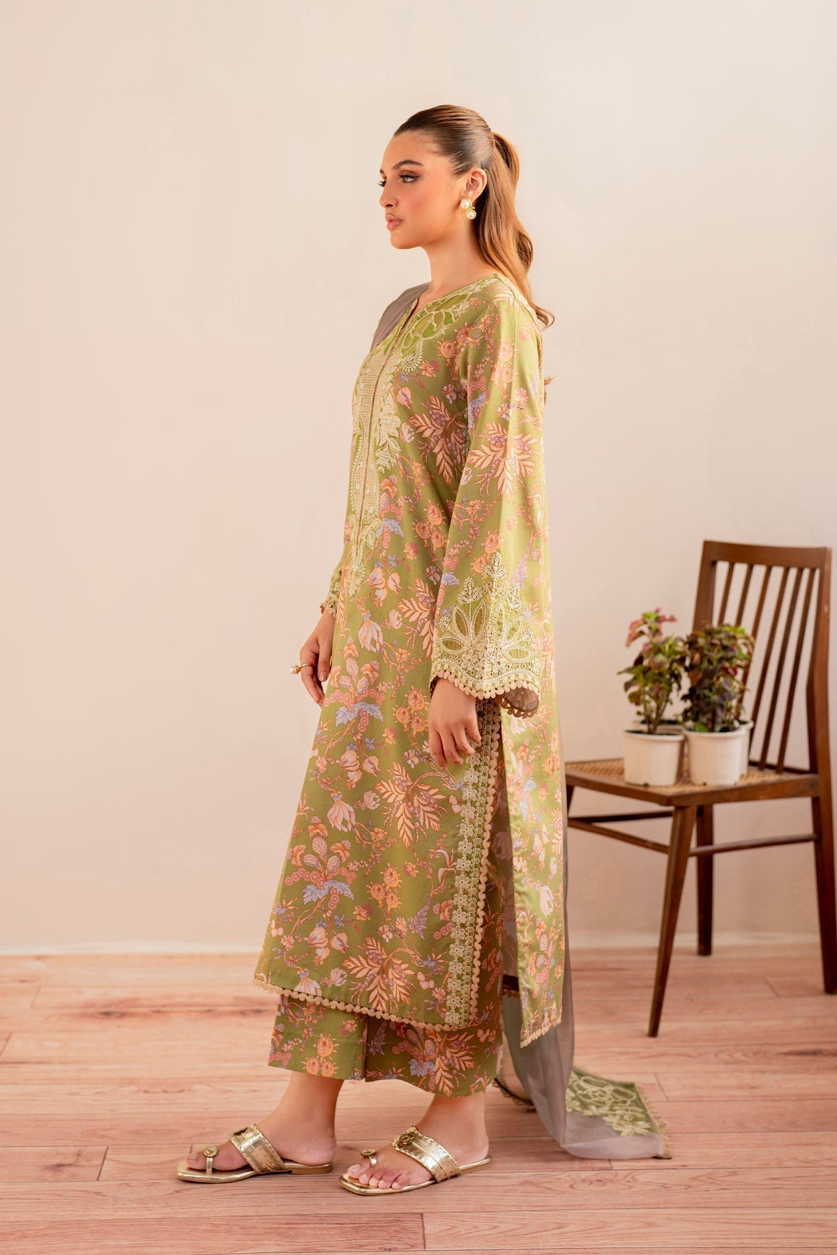Xenia Formals | Summer Away 25 | FINCH-Brand:Xenia Formals-Type:Ladies Clothes-Olive-Lawn-House of Maryam- Buy in UK, USA