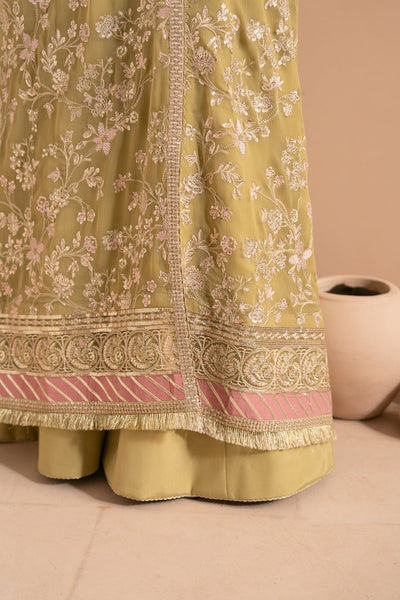 Xenia Formals | Zaeva Formals | NIVVI-Brand:Xenia Formals-Type:Ladies Clothes-Mustard-Chiffon-House of Maryam- Buy in UK, USA