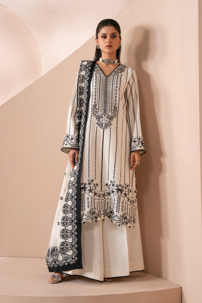 Xenia Formals | Zaeva Formals | OMAVI-Brand:Xenia Formals-Type:Ladies Clothes-White-Raw Silk-House of Maryam- Buy in UK, USA