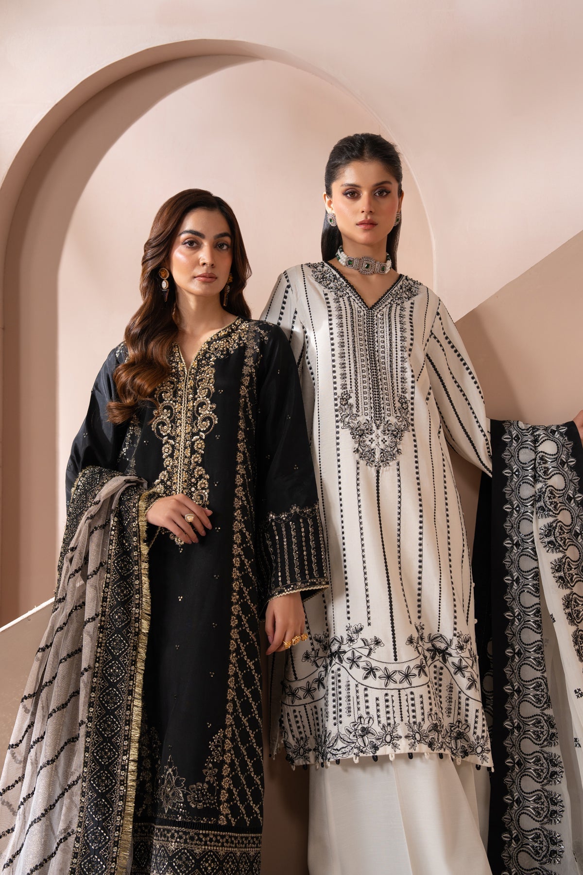 Xenia Formals | Zaeva Formals | OMAVI-Brand:Xenia Formals-Type:Ladies Clothes-White-Raw Silk-House of Maryam- Buy in UK, USA