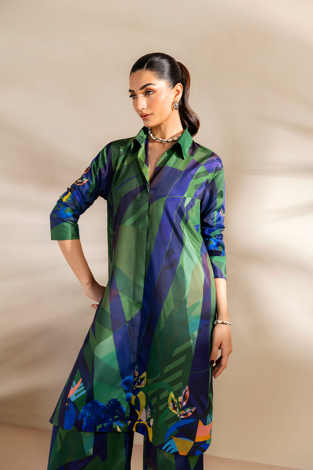 Saira Rizwan | Silk Coords 25 | SHORELINE SERENADE - SRSP-25-08, image 3
